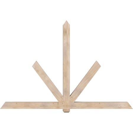 Ekena Millwork Kennewick Smooth Timber Gable Bracket, Douglas Fir, 108"W x 72"H x 5 1/2"D x 5 1/2"F, 16/12 Pitch GBW108X72X0606KEN00SDF